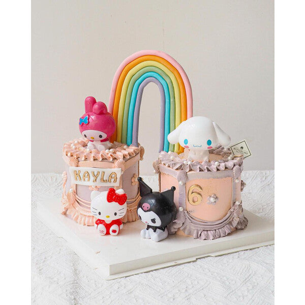 Cartoon Sweet Wonderland Cake | Kawaii Birthday Cake