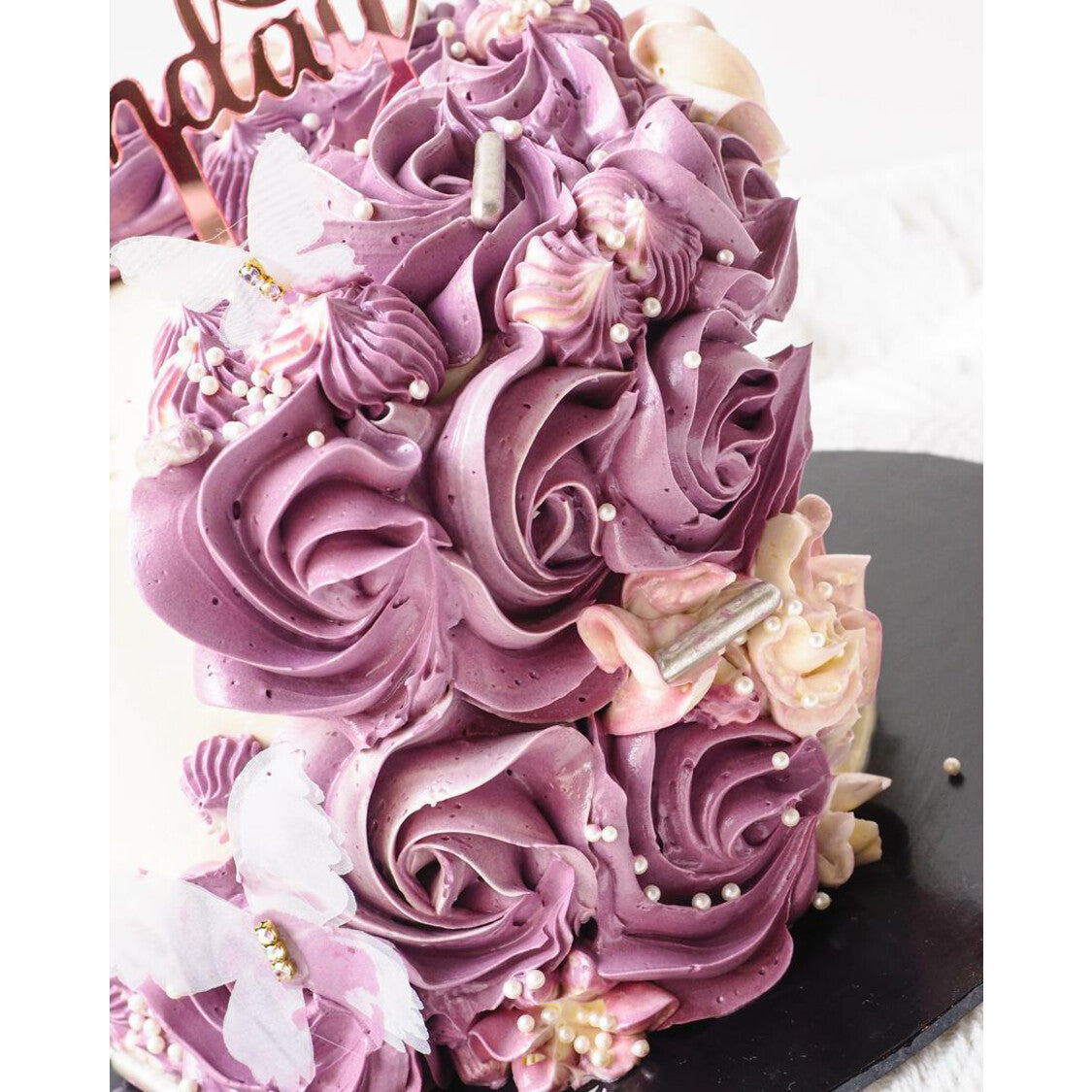Violetta Cake | Purple Vintage Birthday Cake