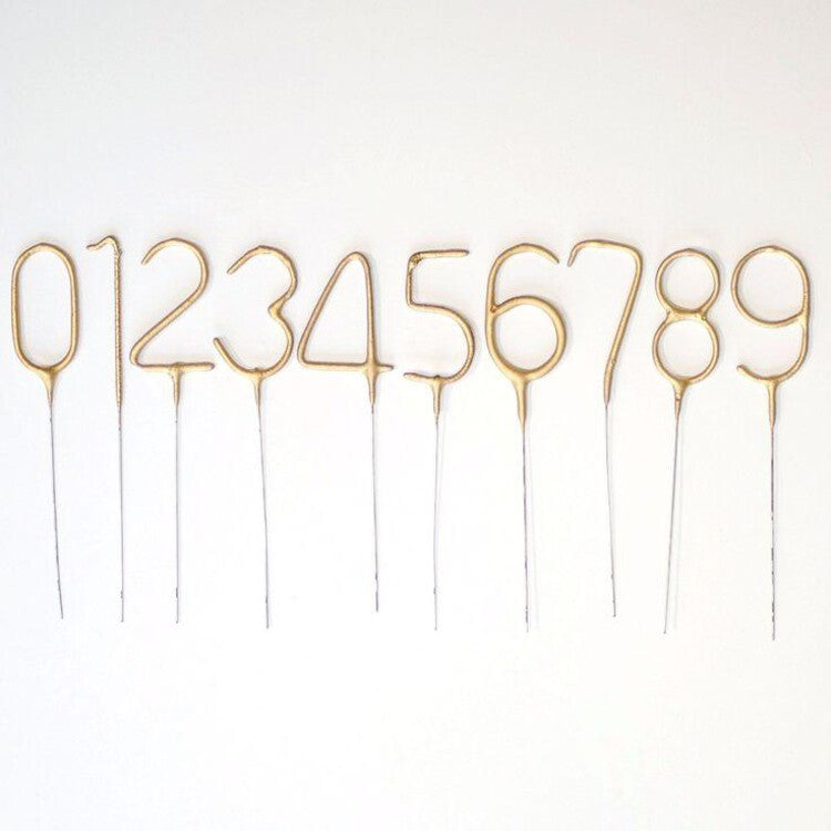 Sparkling Number Candle