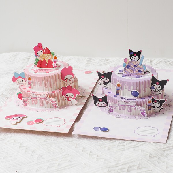 Pop-up Birthday Card (Melody/Kuromi)