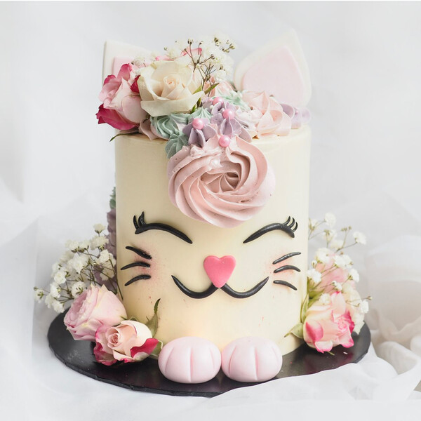 3D Cat Cake! | Cat cake, Bow cakes, Cake decorating designs